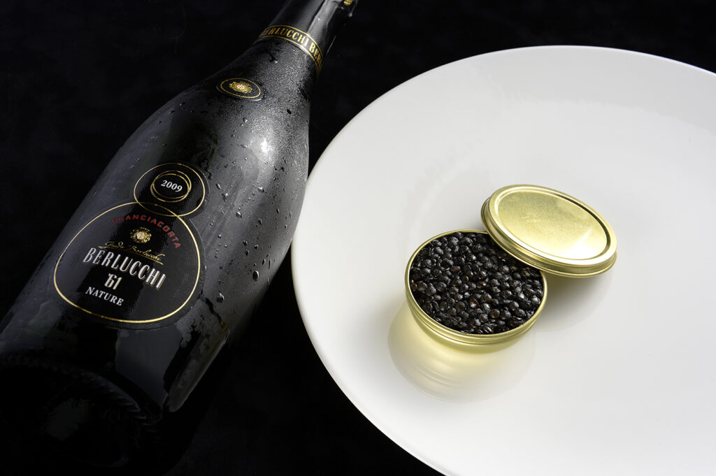 Una Lenticchia Meglio Del Caviale con Berlucchi '61 Franciacorta Nature 2009